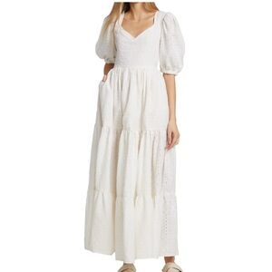 Mille Resort Maja Eyelet Maxi Dress White